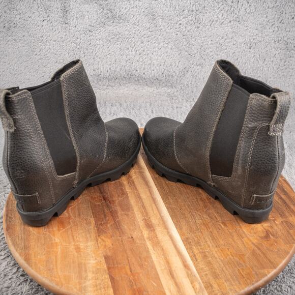 Sorel Womens Joan Of Arctic Boot Size 8 Waterproof Gray Chelsea Bootie Wedge - Picture 6 of 7